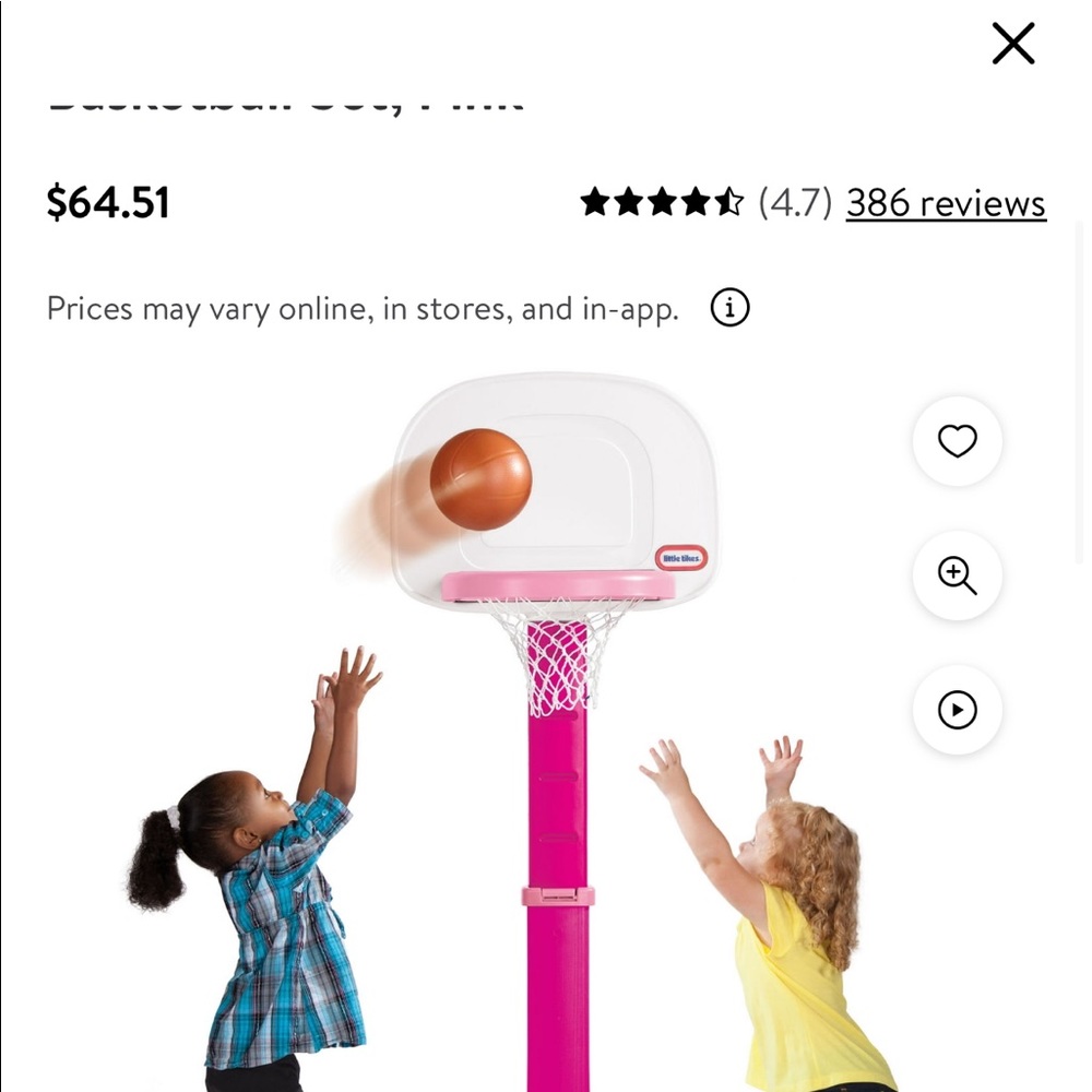 Basketball goal little tikes